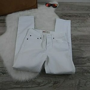 White Levi 510 Skinny Jeans